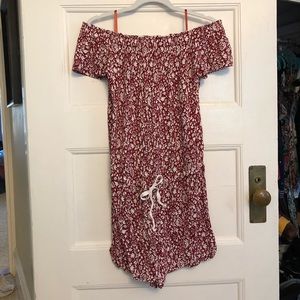 Red and white romper